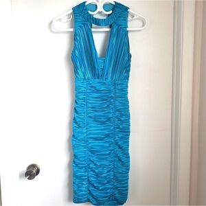 Sleeveless Formal Dress-blue